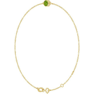 14K Yellow Natural Peridot 6 1/2-7 1/2" Bracelet