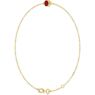 14K Yellow Natural Ruby 6 1/2-7 1/2" Bracelet