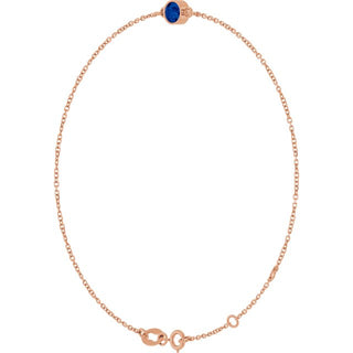 14K Rose Natural Blue Sapphire 6 1/2-7 1/2" Bracelet