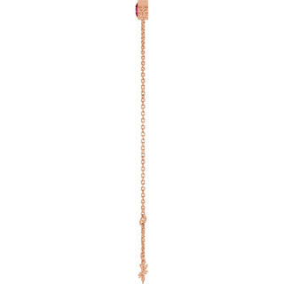 14K Rose Lab-Grown Ruby 6 1/2-7 1/2" Bracelet