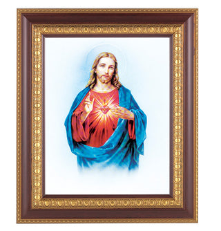 Sacred Heart In Cherry Frame 10.25X12.25" 8X10 Print