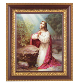 Christ On Mt.Olive In Cherry Frame 10.25X12.25" 8X10 Print