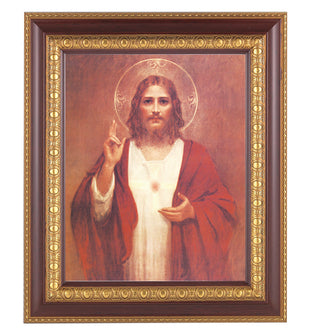 Sacred Heart In Cherry Frame 10.25X12.25" 8X10 Print