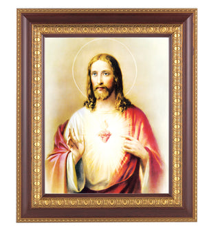 Sacred Heart In Cherry Frame 10.25X12.25" 8X10 Print