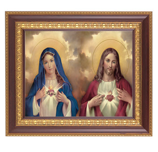 The Sacred Hearts 8X10 with Cherry Frame 10.25X12.25"