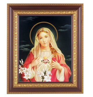 Immaculate Heart Of Mary Cherry Frame 10.25X12.25" 8X10 Print