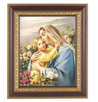 Madonna and Child Cherry Frame 10.25X12.25" 8X10 Print