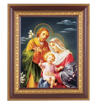 Holy Family In Cherry Frame 10.25X12.25" 8X10 Print