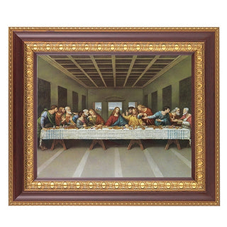 Last Supper In Cherry Frame 10.25X12.25" 8X10 Print