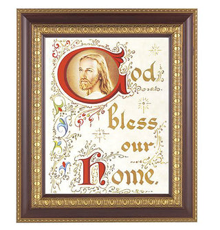 House Blessing-Christ Cherry Frame 8X10 Print