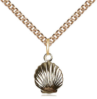 14kt Gold Shell Medal
