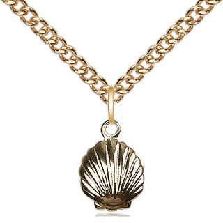 14kt Gold Shell Medal