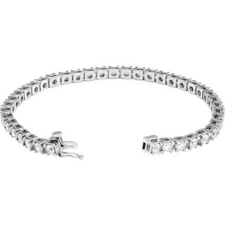 14K White 6 CTW Lab-Grown Diamond Line 7 1/4" Bracelet