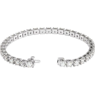 14K White 8 CTW Lab-Grown Diamond Line 7 1/4" Bracelet