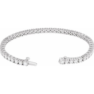 14K White 6 CTW Lab-Grown Diamond Line 7" Bracelet