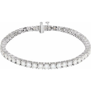 14K White 7 CTW Lab-Grown Diamond Line 7" Bracelet
