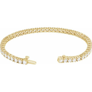 14K Yellow 6 CTW Lab-Grown Diamond Line 7" Bracelet