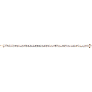 14K Rose 10 CTW Lab-Grown Diamond Line 7" Bracelet