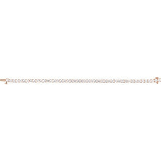 14K Rose 8 CTW Lab-Grown Diamond Line 7" Bracelet