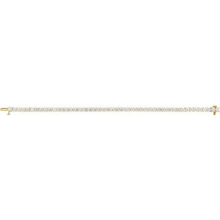 14K Yellow 7 CTW Lab-Grown Diamond Line 7" Bracelet