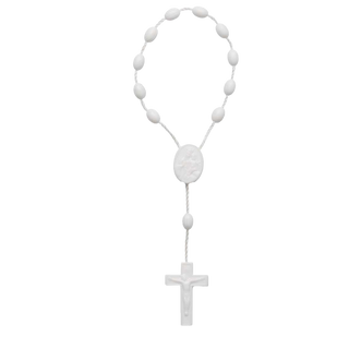 Bulk White Plastic One-Decade Rosary