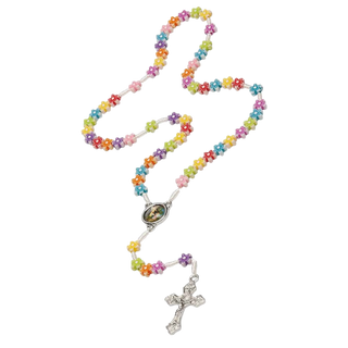 3-pack - Kids Guardian Angel Flower Rosary