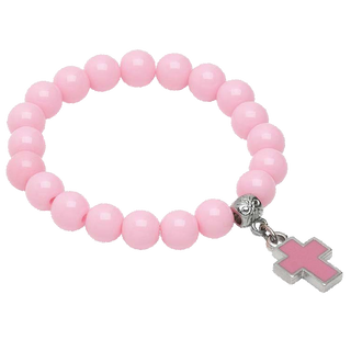 6-pack - Pink Girls Cross Bracelet