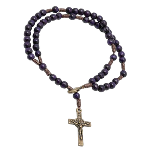 4-pack - Purple Camp Rosary Bracelet