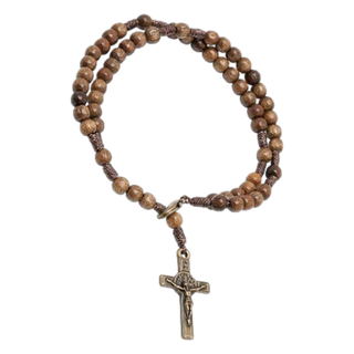 3-pack - Imbuia Brazilian Walnut Camp Rosary Bracelet