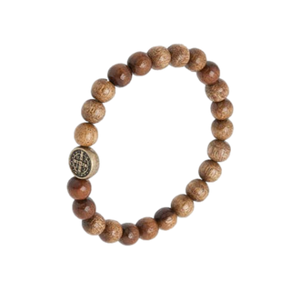 4-pack - Wood St. Benedcit Man of Faith Bracelet