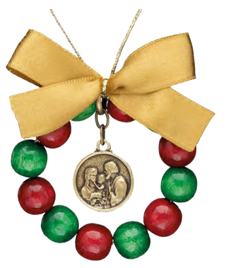 Christmas Keepsake Wreath - 12mm Beads