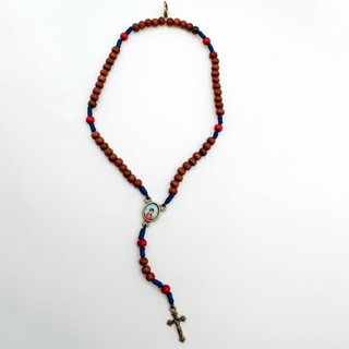 Carlo Acutis Bead Cord Rosary Bracelet with Antique Gold Accents