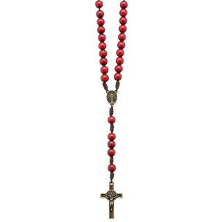 3-pack - Red Camp Rosary Necklace