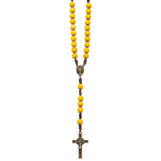 3-pack - Yellow Camp Rosary Necklace