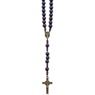 3-pack - Purple Camp Rosary Necklace
