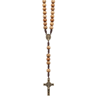 3-pack - Imbuia Brazilian Walnut Camp Rosary Necklace