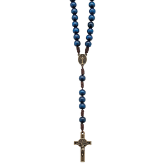 3-pack - Blue Camp Rosary Necklace