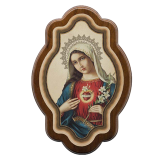 Sacred and Immaculate Heart Wood Wall Hangings