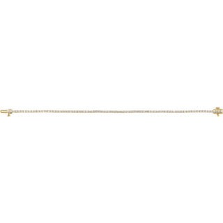 14K Yellow 2 CTW Lab-Grown Diamond Line 7" Bracelet