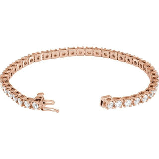14K Rose 6 CTW Lab-Grown Diamond Line 7 1/4" Bracelet