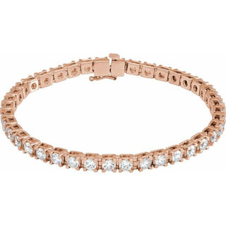 14K Rose 6 CTW Lab-Grown Diamond Line 7 1/4" Bracelet