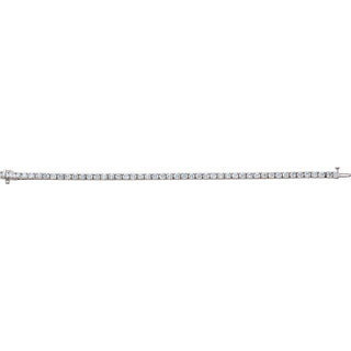 18K White 7 CTW Natural Diamond Line 7 1/4" Bracelet