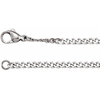 Stainless Steel 3.2 mm Diamond-Cut Curb 18" Chain