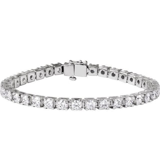 14K White 9 CTW Lab-Grown Diamond Line 7 1/4" Bracelet