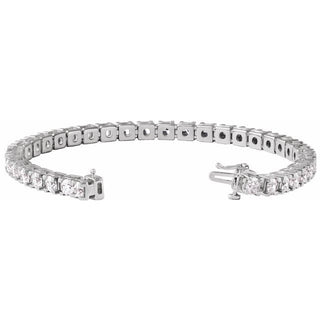 14K White 9 CTW Lab-Grown Diamond Line 7 1/4" Bracelet