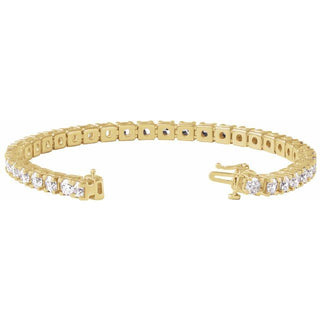 14K Yellow 9 CTW Lab-Grown Diamond Line 7 1/4" Bracelet
