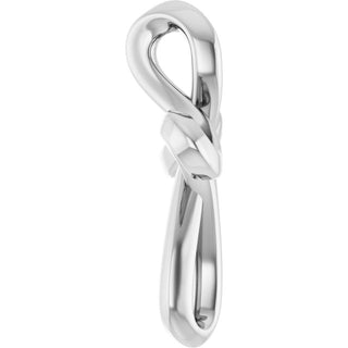 14K White Freeform Cross Pendant