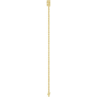 14K Yellow 1/4 CTW Lab-Grown Diamond Three-Stone Line  7" Bracelet 