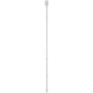 Sterling Silver 1/2 CTW Natural Diamond Five-Stone Line  7" Bracelet 