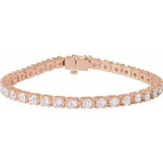 14K Rose 7 CTW Lab-Grown Diamond Line 7 1/4" Bracelet